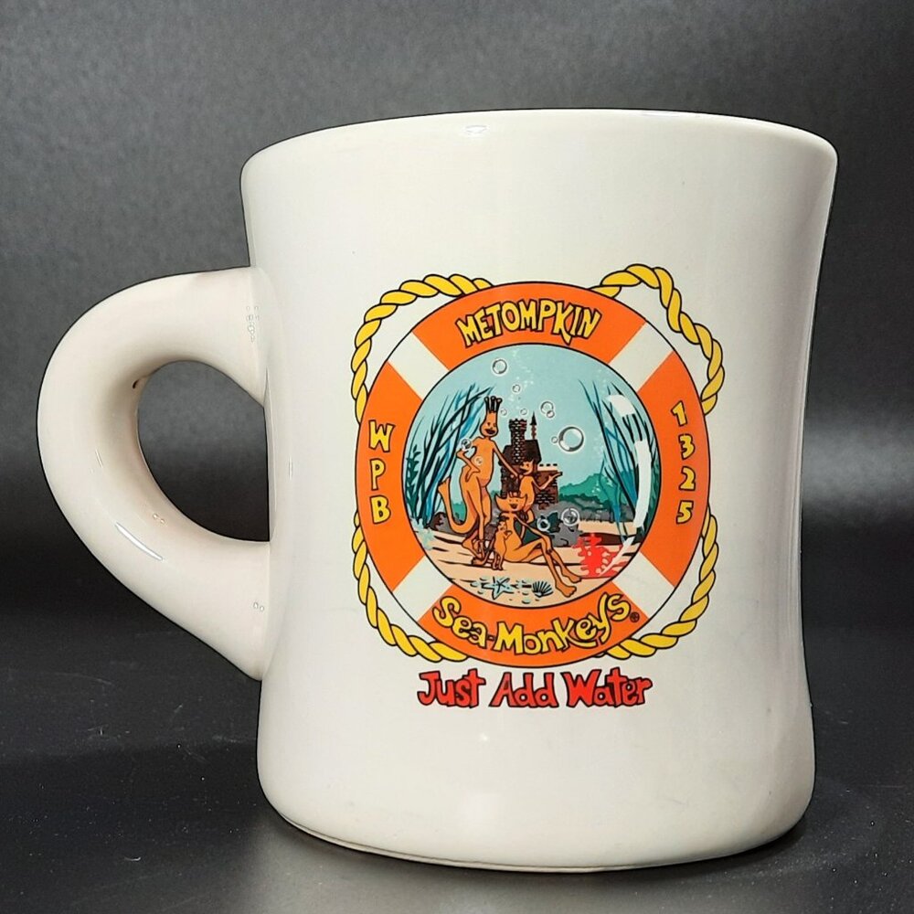 Vintage Military Coast Guard Cutter Metompkin Sea Monkeys Logo Coffee Tea Mug